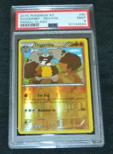 Tarjetas de Pokémon Reverse Holo Foil Diggersby # 90/160 Primal Clash XY PSA 9 COMO NUEVAS - Imagen 1 de 1