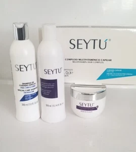 shampoo,acondicionador cuidado vitaminas,mascarilla kit 4 Pz Seytu Vegano. - Picture 1 of 5