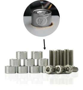 M8 AJDM Fender Washer+Alu Unterlegscheiben Kennzeichen Kotflügelschrauben Silber - Bild 1 von 9