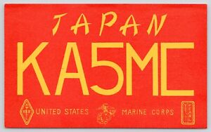 1959 KA5ME Marine Corps Japan QSL Ham Radio Card