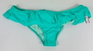 Victoria's Secret Flounce Cheeky Bikini Swimsuit Bottoms Aqua Size M - Picture 1 of 7