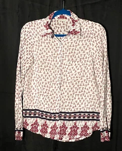Brave Soul Shirt Women Small Button up Blouse Long Sleeve Patterned Size S - Picture 1 of 9
