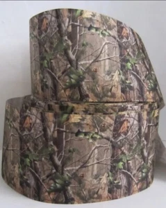 Camouflage Camo grosgrain ribbon 3" green hunting ribbon 5 Yards~ ships free! - Picture 1 of 1