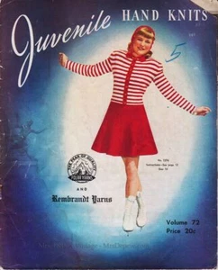 1940s Vintage Juvenile Hand Knits Rembrandt Yarns Volume 72 - Picture 1 of 4