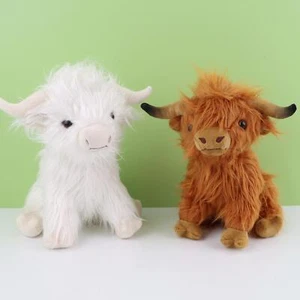 Simulation Highland Cow Plush Toy Soft Stuffed Animal Gift for Kids & Girls - Picture 1 of 27