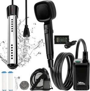 6000Mah Tragbare Dusche für Camping mit 2000W Tauchwasserbereiter - Aufladen - Bild 1 von 8