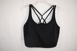 All in Motion Sports Bra Size XXL Black Light Support Strappy