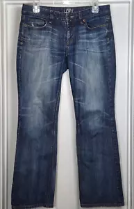 Ann Taylor Loft Damen 8P Original Bootcut Jeans Petite Dark Wash Distress 31x29 - Bild 1 von 11