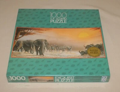 1000 Piece African Scene Jigsaw Puzzle Schmid 98258.7 Made in Germany 1992 - Image 1 of 4