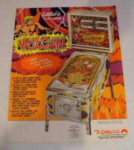 1977 Gottlib "Vulcan" Pinball Sales Flyer Free USA Shipping! - Picture 1 of 1