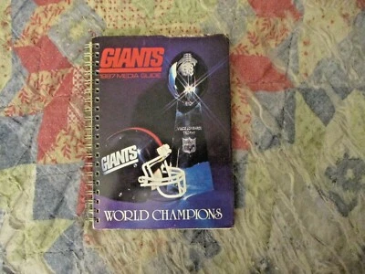 New York Giants Media Guide 1987 Anuario 1986 Super Bowl ¡Campeones! Programa AD  Foto 1 de 4