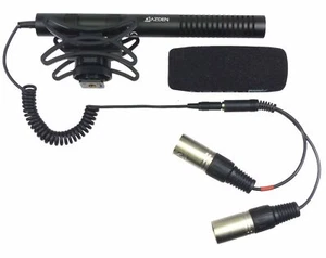 Cable adaptador estéreo ALZO XLR con micrófono estéreo AZDEN SMX-10 para videocámaras - Imagen 1 de 4