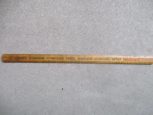 Vtg 24” Fort Wayne Lovette Advertising Ruler Stamps Conhaim Newspapers - Imagen 1 de 6