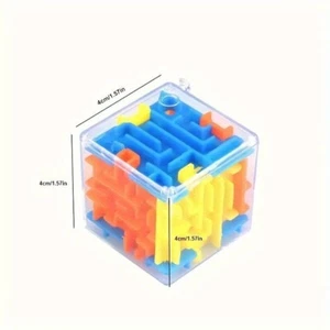 Transparent 3D Maze Cube Puzzle With Rolling Ball - Fun Stress Reliever Toy For - Picture 1 of 4