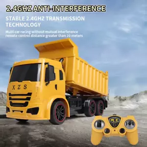 Remote Control Excavator RC Dump Truck 2.4G Construction Vehicle Toy 1:24 Model - Picture 1 of 16