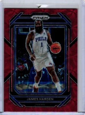 Mira telescópica roja Prizm 2022-23 Panini Prizm - #35 James Harden Prizm/88 SSP Foto 1 de 2