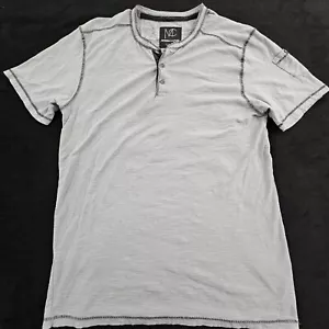 Modern Culture Gray Short Sleeve Cotton Henley T-Shirt Men's XL - Picture 1 of 10