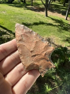 Native American Florida Savannah River Coral Arrowhead Point - Picture 1 of 6
