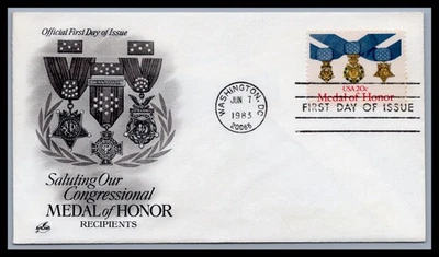 US FDC # 2045 20c Medal of Honor ArtCraft  S.Cancel 1983, 9c132 - Image 1 of 2