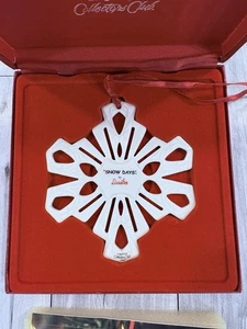 Longaberger Collectors Club 2001 Copo de Nieve Ornamento "Días de Nieve" por Dustin Nuevo en Caja - Imagen 1 de 8