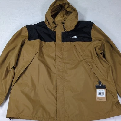 Chaqueta de Lluvia North Face Big Antora Para Hombre Talla 3XL Marrón Negro Con Capucha Senderismo Foto 1 de 4