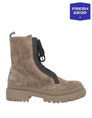 PVP €1250 BRUNELLO CUCINELLI Cuero Botines US7 UK4 EU37 Monili Beads Foto 1 de 4