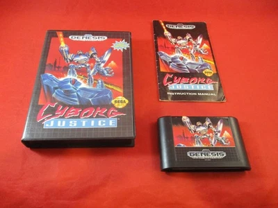 Cyborg Justice (Sega Genesis, 1993) COMPLETE w/ Box manual game WORKS! #L - Image 1 of 4