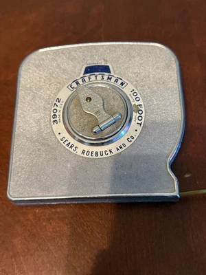 Vintage Craftsman 100 Ft Measuring Tape 39072 Sears Roebuck Metal USA Tool - Image 1 of 4