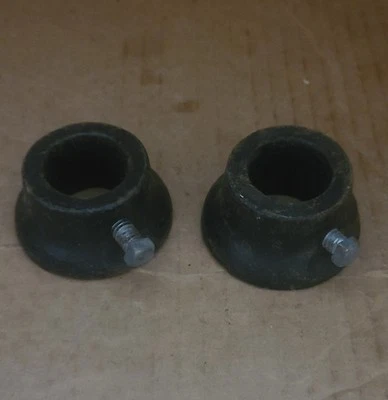 "Par de abrazadera de cuello de barra de peso estándar de 1 pulgada 1"" vintage extremos de hierro" Foto 1 de 4