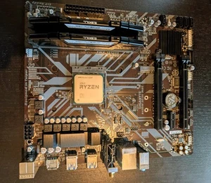 AMD Motherboard-CPU-RAM Combo: Gigabyte B450m + Ryzen 5600 + GSkill RAM 16 GB - Picture 1 of 3