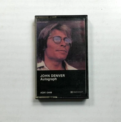 John Denver Autograph Cassette RCA 1980 Foto 1 de 2