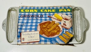 Sartén para pasteles de maíz de aluminio Griswold #803 de colección hecha en Ohio EE. UU. con funda - Imagen 1 de 9