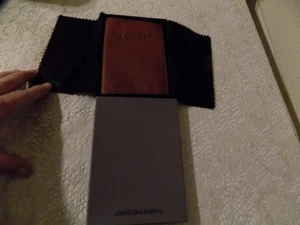 Johnston & Murphy Brown Leather Passport Holder , NEW, Fast Shipping - Picture 1 of 5