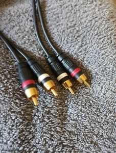 3m Versilbert Audio RCA Interconnect Cable Cinch Kabel - Bild 1 von 3