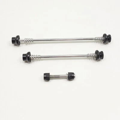 Spann Achsen Set Fahrrad Naben Sattelstütze Inbus Edelstahl schwarz 83 g - Bild 1 von 3