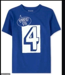 Size:5/6 -Boys Dude I'm 4 Graphic Tee - Picture 1 of 5