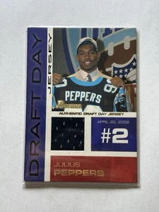 2002 Bowman Draft Day Jerseys Julius Peppers #DDJ-JP Rookie RC Card Panthers - Picture 1 of 2