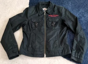 Harley Davidson Full Zip Jacket Cotton Motorcycle Riding Embroidered Heart Small - Picture 1 of 8