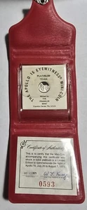 Rare 1971 Apollo 15 Eyewitness PLATINUM Mini Coin in a Case and CoA - Bild 1 von 5