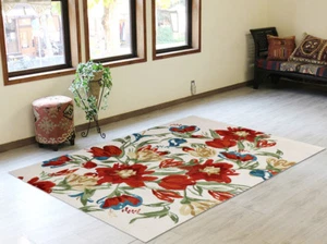 Ballard Aubusson Flora 5'x8' Oriental Style Handmade Tufted 100% Wool Area Rugs - Picture 1 of 1