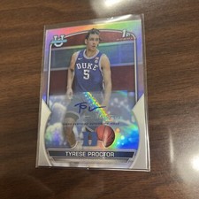 TYRESE PROCTOR - 2023 Bowman Chrome Auto REFRACTOR /499 1st Bowman Card #28