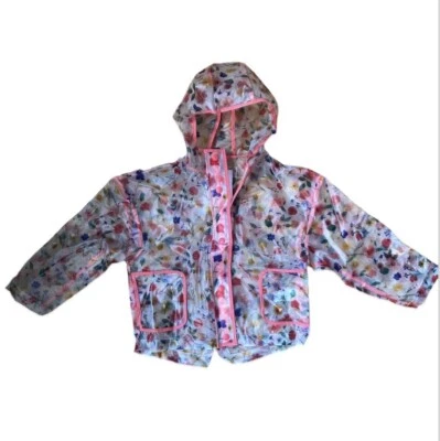 Jaqueta de Chuva Marks & Spencer Meninas, Idade 8-9 Anos, Floral Rosa, Nova Com Etiquetas - Imagem 1 de 3