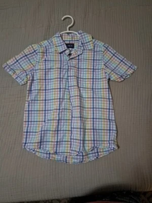 Camisa de vestir The Childrens Place niños talla 7/8 abotonada pastel a cuadros Pascua Foto 1 de 3