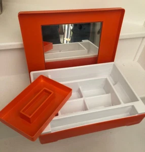 RARE 70's COIFFEUSE PORTABLE BOITE DE TOILETTE DESIGNER JEAN GARCON / FORMAG - Picture 1 of 3