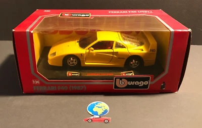 Bburago Ferrari F40 1987, automodello scala 1:24 - 1:25, vintage (1097) - Immagine 1 di 4
