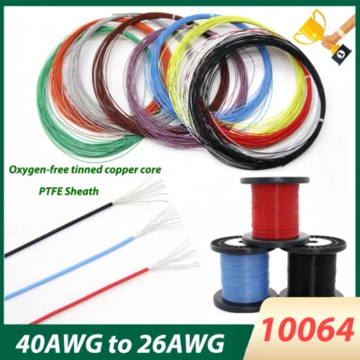 10064 PTFE Electric Wire Extra Fine Flexible Cable 7-Conductor Copper Wires - Image 1 of 4