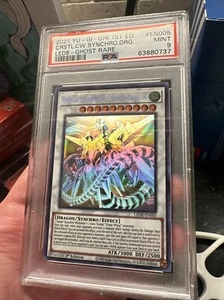 Yugioh 1st Edition Crystal Clear Wing Synchro Dragon LED8-EN005 PSA 9 - Picture 1 of 4