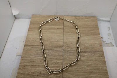 Collar enchapado en plata de ley con eslabones de cadena Uno de 50 SER BRAVE Foto 1 de 4