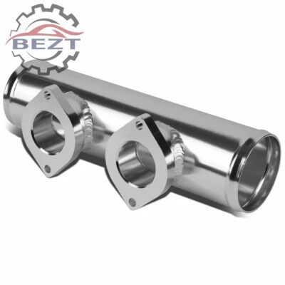 SILVER DUAL TYPE S/RS 2.5" ALUMINUM TURBO BLOW OFF VALVE FLANGE PIPPING ADAPTOR - Image 1 of 4