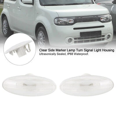 2X Clear Side Marker Lamp Turn Signal Light Housing for Nissan 26160-89900 S11 - Image 1 of 4